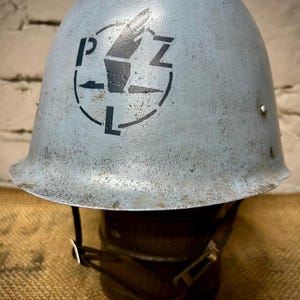 Polish military helmet model 31 - original. Anti-aircraft defense helmet - at the State Aviation Works