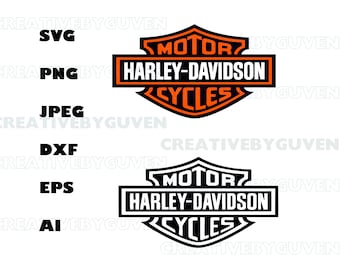 Harley-Davidson SVG Logo for Cricut Motorcycle - Brand - PNG, EPS, Brand Illustration - Digital Download - Bike Logo Design