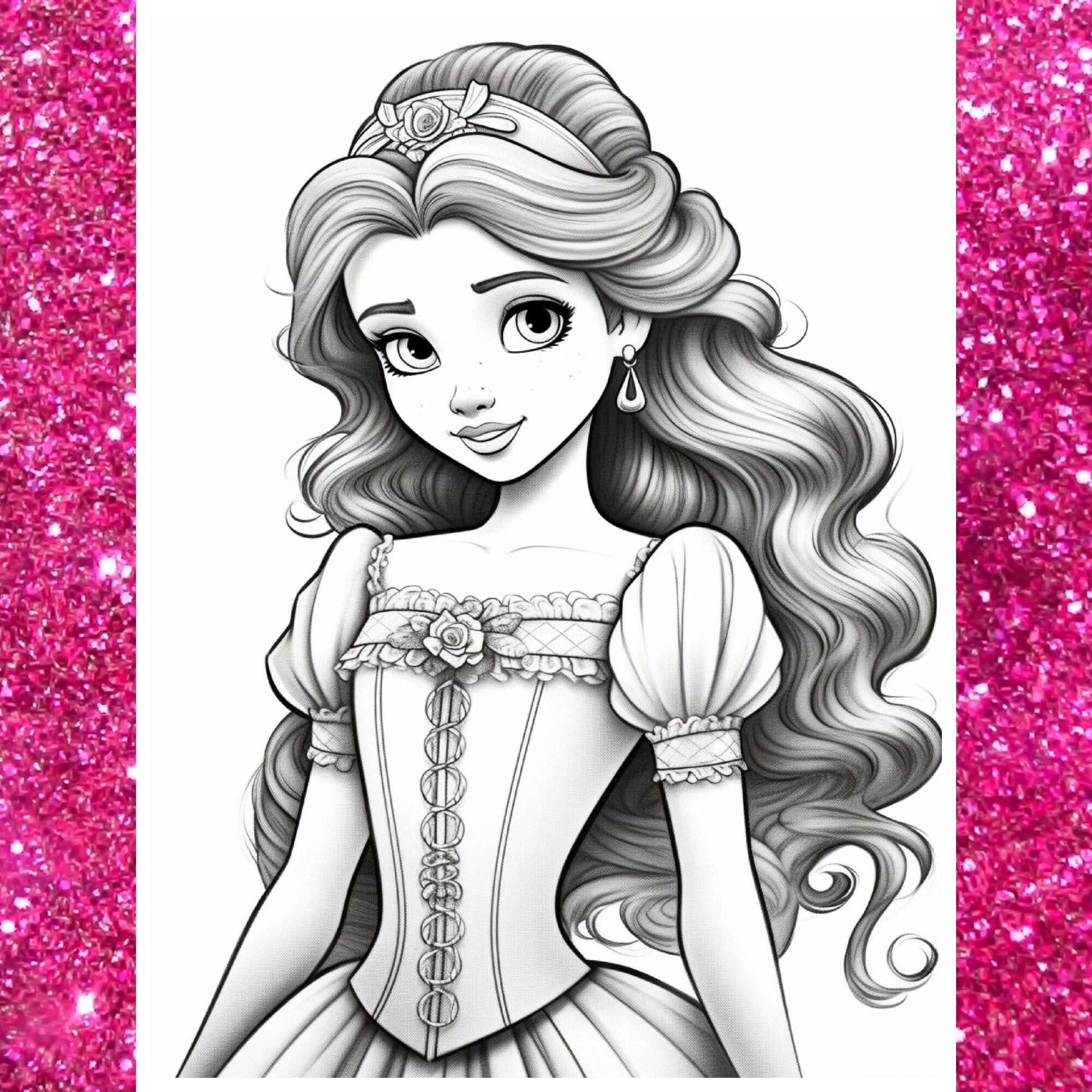 140 Princess Pages Printable Coloring Book Kids Coloring Animals ...