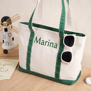 Custom Boat Tote Bag,Canvas Tote Bag,Beach Tote Bag,Embroidered Canvas Tote Bag,Bachelorette Gift,Beach Bag,School Bag,Gift for Her