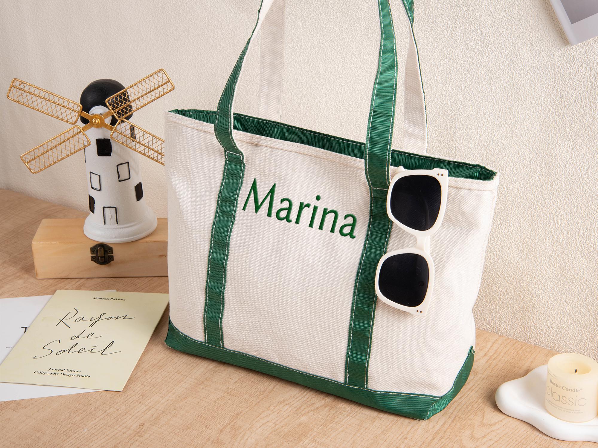 Custom Boat Tote Bag,Canvas Tote Bag,Beach Tote Bag,Embroidered Canvas Tote Bag,Bachelorette Gift,Beach Bag,School Bag,Gift for Her