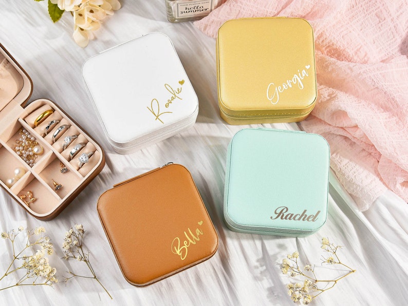 Custom Jewelry Boxes, Personalized Jewelry Box,bridesmaid Name Jewelry