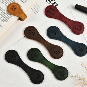 Leather Magnetic Bookmark, Engraved Leather Magnetic Bookmark, Book Accessories Gifts, Custom Leather Magnetic Bookmark, Reader gifts