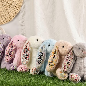 Personalized Plush Bunny,Stuffed Bunny Rabbit,Custom Monogrammed Bunny Rabbit,baby toy gift,Flower Girl Proposal,Wedding Gift,Gifts for kids