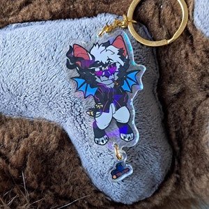 Fursona Acrylic Keychain Vanir the Batto 2! #055