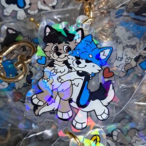 Fursona Akryl Nyckelring Legoshi & Wolfie #079