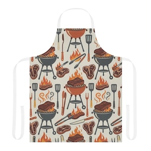 Canva & Char | Custom QR Code Grilling Apron Personalized Scannable Christmas Gift Dad Husband