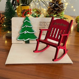 Exhibición conmemorativa navideña personalizada: Silla de Navidad en el Cielo