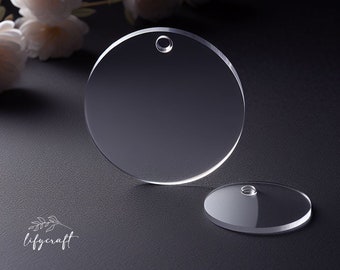Clear Acrylic Circle Disc: 2mm Thick DIY Craft Blanks