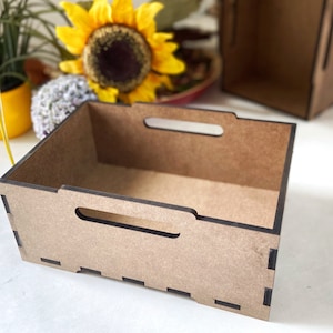 MDF Stackable Storage Box: DIY Assembly (10x7x4 inch)