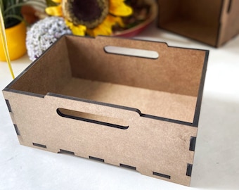 MDF Stackable Storage Box: DIY Assembly (10x7x4 inch)