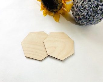 Unfinished Wooden Heptagon Shape, Home & Room Décor, and other DIY projects - Many Sizes Available 4mm thick birch plywood