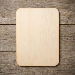 Birch Plywood Rectangle, Rounded Corners, DIY Wood Plaque, Craft Shapes, 3mm Thick