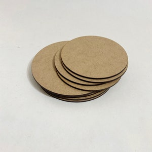 Råa MDF-cirklar: DIY-ämnen (3 mm tjocka)