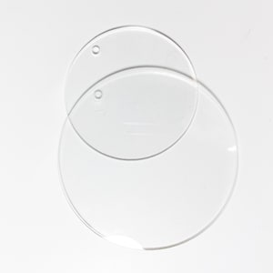 Clear Acrylic Discs: Ornament Blanks with Hole, 100 Pack