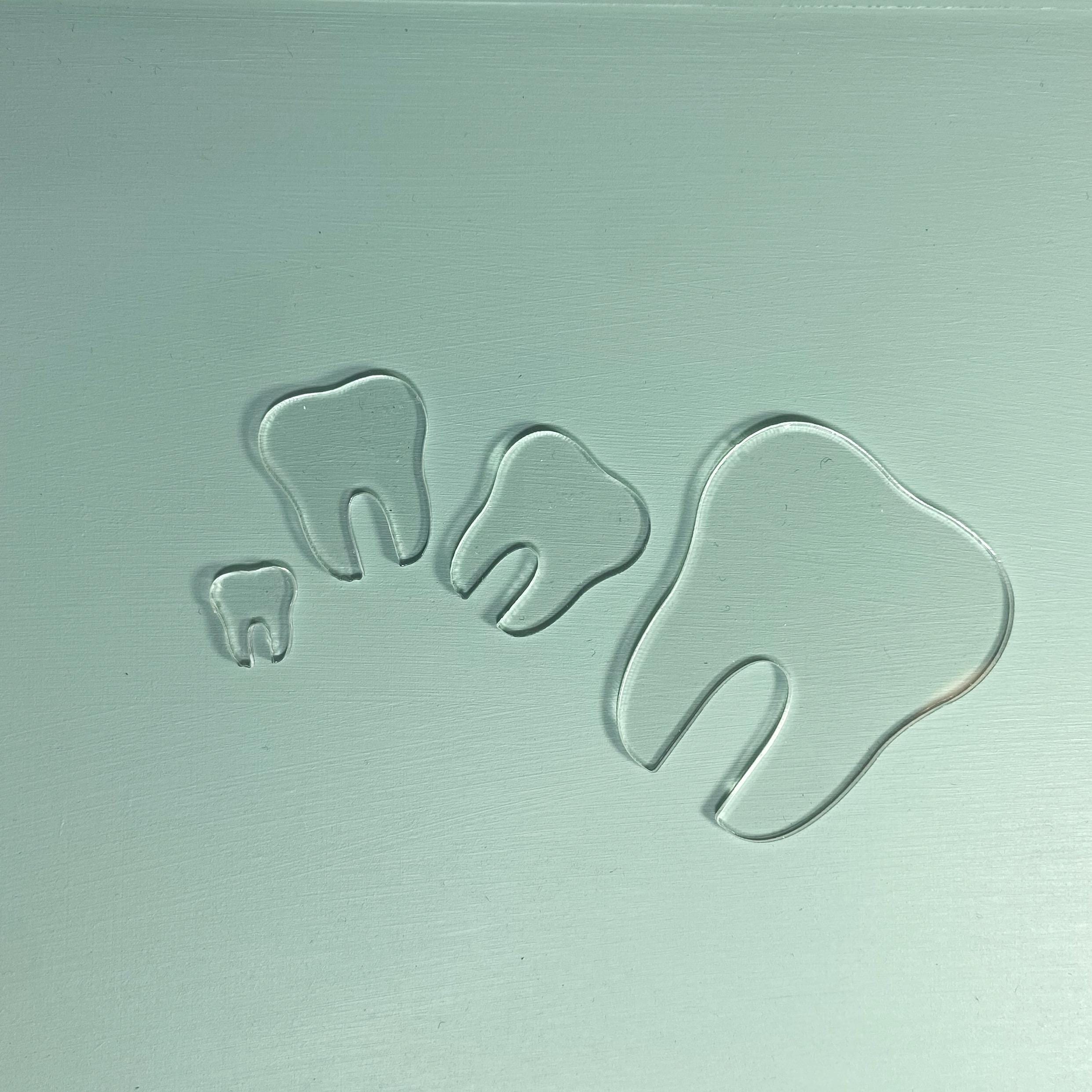 Tooth Acrylic Design Clear Acrylic Tooth Shape: Craft Blanks, Bulk Pack - Etsy