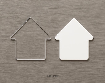 Acrylic House Blanks: Clear or White, DIY Keychain Craft Supplies (Bulk 10)