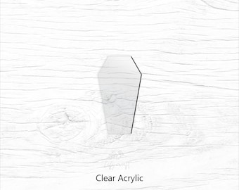 Coffin Acrylic Shape, Coffin Clear Acrylic, Craft Blank, Clear Acrylic Blank