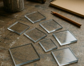 Clear Acrylic Squares: 2-5mm Thick Plexiglass Shapes - 10 Pack
