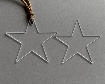 Adorno de estrella de acrílico transparente - 2 mm de grosor - Decoración colgante para manualidades y regalos