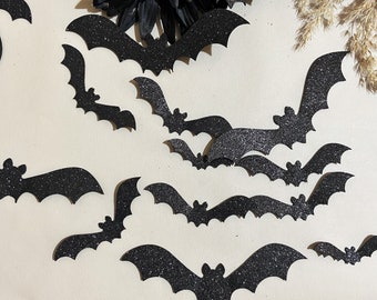 Bat Die Cuts - 3d Wall Bats - Bat Cut Outs - Multi-size Eva Bats - Halloween Wall Bats - Halloween Party - glitter bat