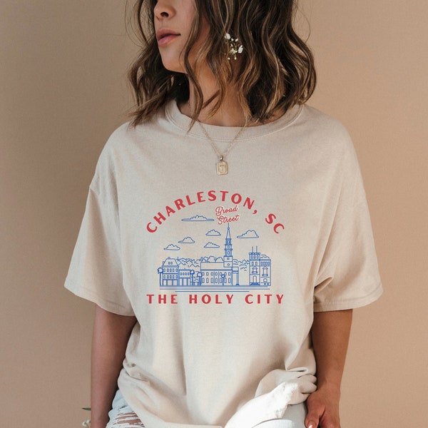 Charleston T-Shirt - Southern Skyline: Charleston Landmarks Tshirt, Southern Souvenir, South Carolina Shirt, Charleston TShirt