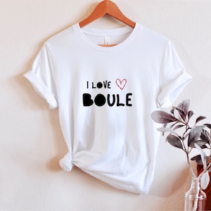 J’aime le T-shirt Boule, le tee-shirt classique Français pétanque, les vêtements de sport décontractés, le cadeau pour les fans de pétanque, la chemise Boule, la chemise Boule Lover