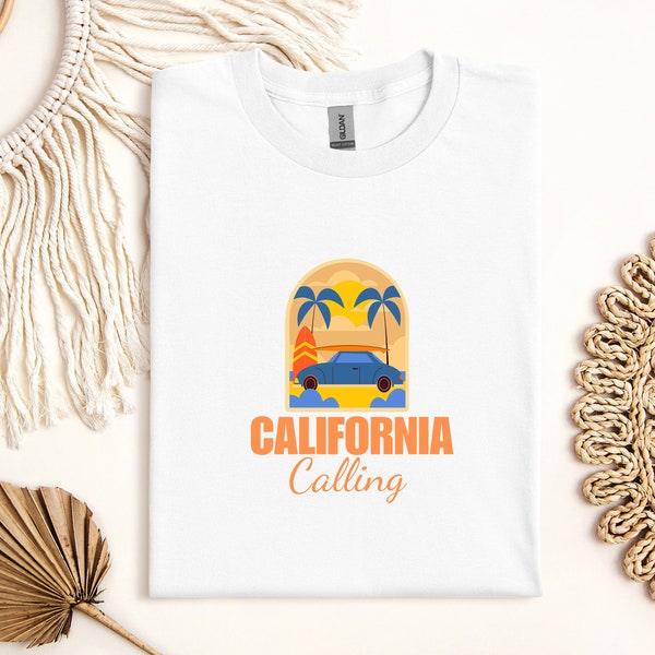 California Tshirt, California Calling Vacation T-Shirt, Trendy West Coast Tee, California Souvenir Gift