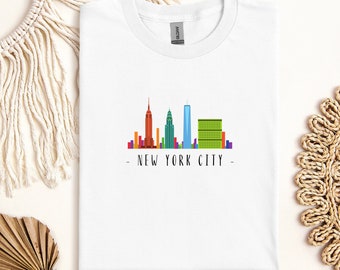 New York City Shirt, New York City Outline Tshirt, New York Skyline, I Love NYC, Unisex Shirt