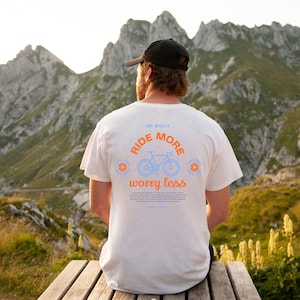 Rijd meer zorgen minder fietsen, fietsshirt, fietsliefhebber, fietste, fietsshirt, fietserte, fietsliefhebber