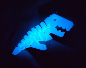 Porte clés dinosaure T-Rex phosphorescent qui brille dans le noir