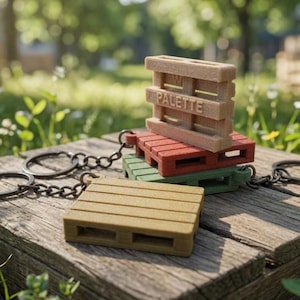 Portachiavi personalizzabile a forma di pallet logistico – Industria in miniatura – Regali aziendali e articoli promozionali