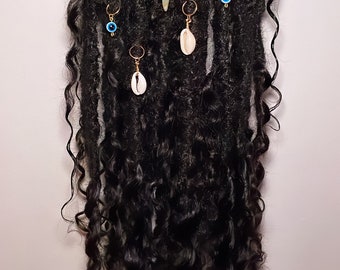 X60 Boho Goddess Locs With Human Hair Curls Handmade Crochet Dreadlocks