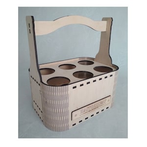 May include: Wooden crate with a handle for carrying six bottles. The crate has a label that says "НАСТОЯЩЕМУ МУЖЧИНЕ".