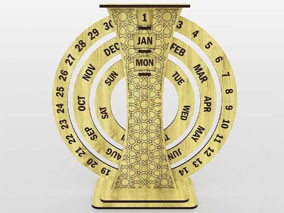 Wooden Perpetual Desk Calendar Flip Calendar For Ghana - View #6