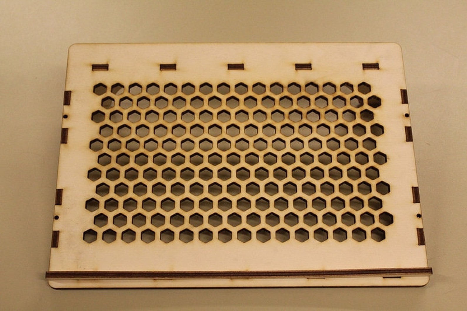 Wooden Honeycomb Laptop Stand, Laser Cut Office Desktop MacBook Stand ...