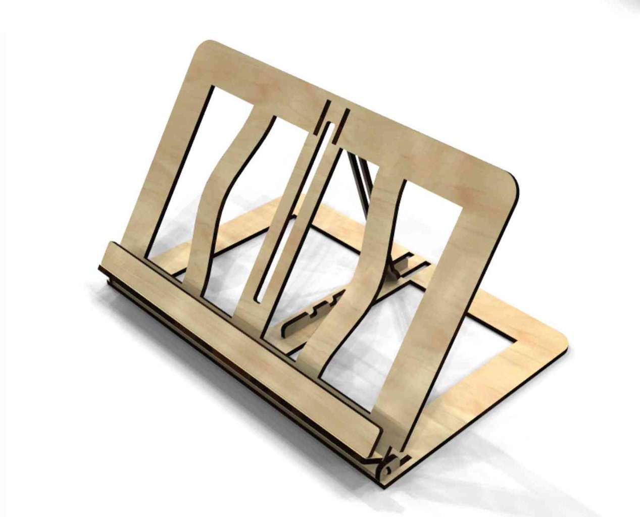 Office iPad Stand Folding Tablet Stand Book Stand Template Laster Cut