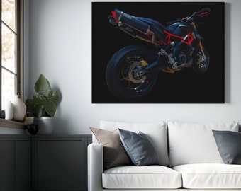Aprilia Canvas Print Motorcycle Wall Art ("40x30"x1.5'') No. 2