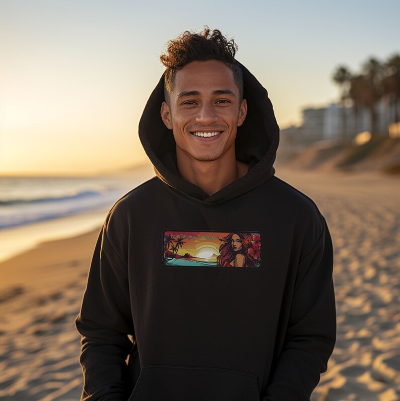 Hawaiian Tropical Hoodie Sweatshirt by Irie Designs Company bild 1