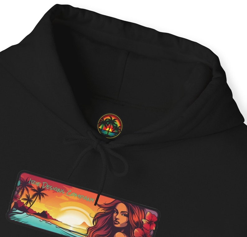 Hawaiian Tropical Hoodie Sweatshirt by Irie Designs Company bild 2