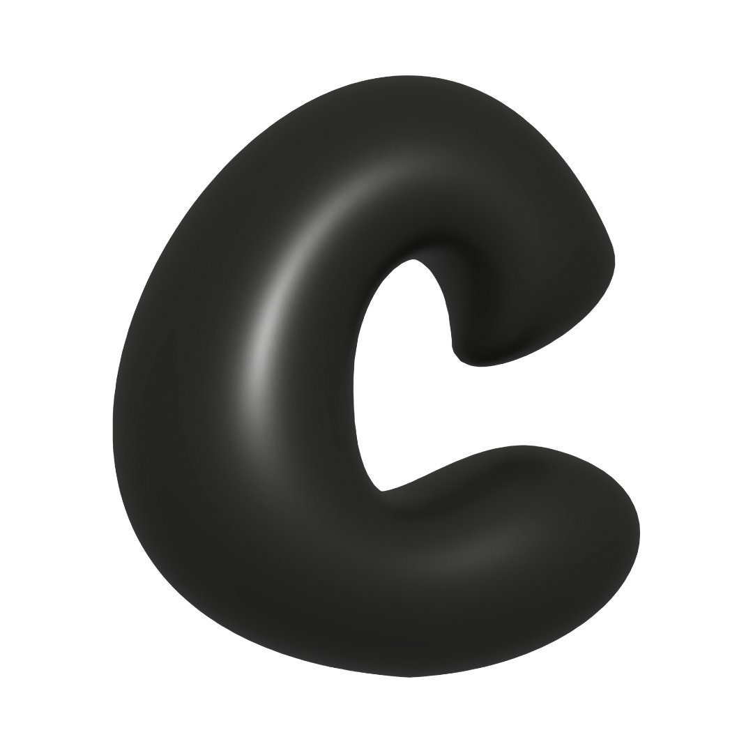 3D Bubble Letters Black Font PNG SVG, Bubble Gum Letters, Summer Cute