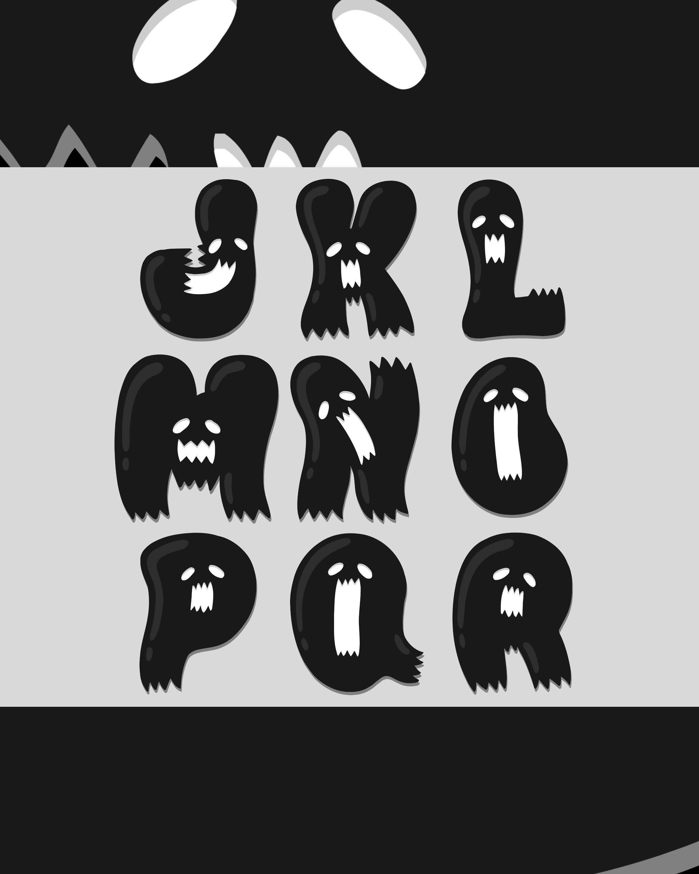 Spooky Ghost Font: Scream Halloween Letters (PNG SVG) - Etsy