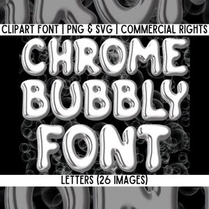 Letras de burbujas 3D, fuente cromada plateada PNG SVG, letras cromadas con burbujas, letras 3D con burbujas divertidas y lindas, Canva Adobe, alfabeto plateado metálico