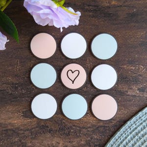 You Pick! Blank, Dry Erase Magnets, RPG Counters, Tokens, Ability, Round, Reusable, White, Pink, Light Blue, Colourful Fridge Magnets