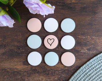 You Pick! Blank, Dry Erase Magnets, RPG Counters, Tokens, Ability, Round, Reusable, White, Pink, Light Blue, Colourful Fridge Magnets