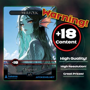 Alternative Tokens - Blue Merfolk - Alluring Siren |+18| MATURE CONTENT