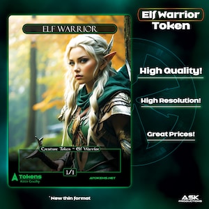 Alternative Tokens - Green Elf Warrior - Rivendell Watcher