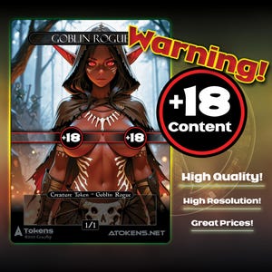 Alternative Tokens - Black Goblin Rogue - Ritual Performer |+18| MATURE CONTENT