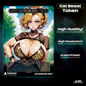 Alternative Tokens - White Cat Beast - Jungle Dominator