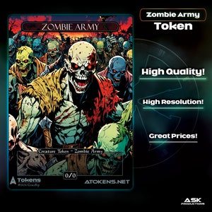 Alternative Tokens - Black Zombie Army - Hungry Mob